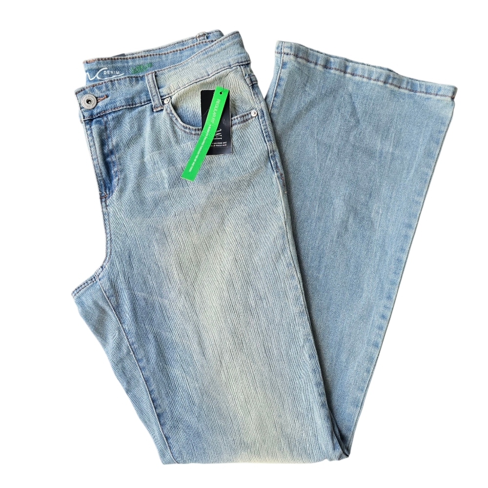 INC International Concepts Light Blue Flare Leg Jeans Size 16 NWT